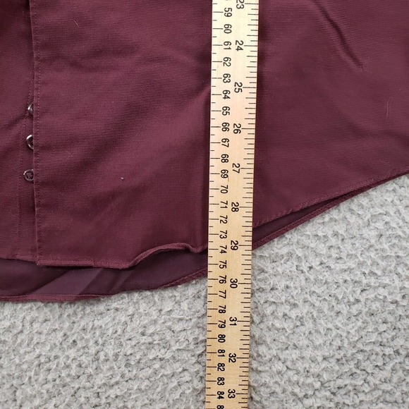 Pronto Uomo Shirt Mens 14.5 32‎ 33 Red Long Sleeve Casual Button Up - Picture 10 of 11